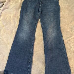 Wrangler Dark Blue Trouser Women's Mid-rise jeans